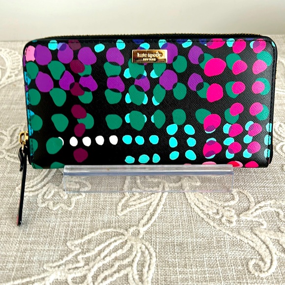 kate spade Handbags - Kate Spade NY  Shore Street Lacey Dotty Plaid Multi Zip Around Wallet